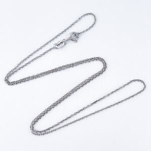 Vintage USA Made Sterling Silver 925 0.7mm Cable Chain Necklace 18.5"